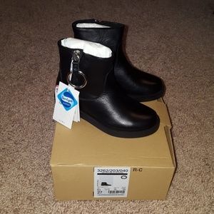 Zara Kids Girl Leather Boots 9.5